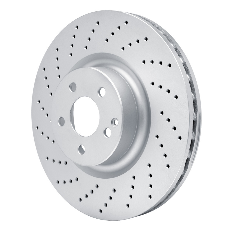Mercedes-Benz S55 AMG Brake Rotor (1) - Front - R1 Concepts - GEOSPEC Coated Rotor - Drilled - `03-`06